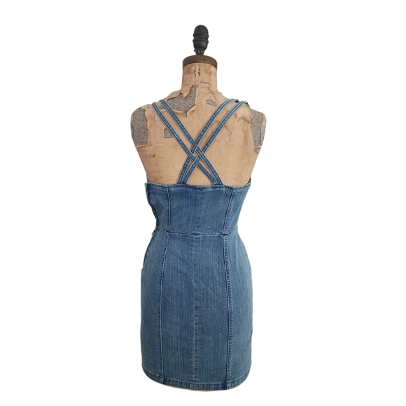 H&M Divided Denim Bustier Jean Dress 4 - Picture 3 of 4